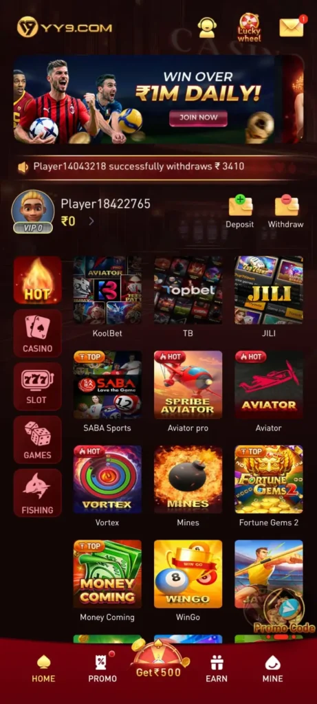 yy9 Login spin and win bonus rewards earn money online